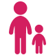 Grown up with child icon